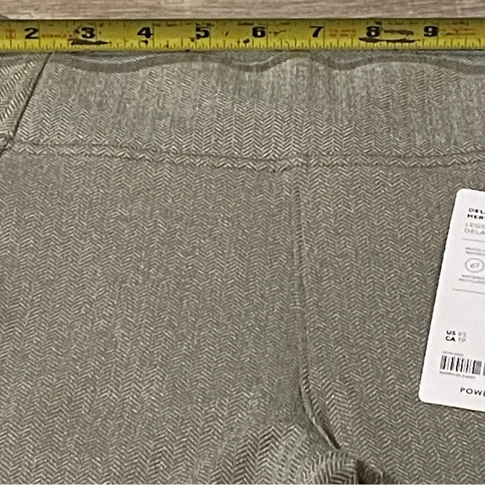 Athleta XS Delancey Skyline Herringbone Tight Leggings, Storm Cloud Gray NWT - Picture 5 of 9